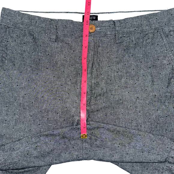 JCrew Factory Men’s Gramercy Grey Dot Flat Front Chino Shorts Size 30W - Picture 8 of 10
